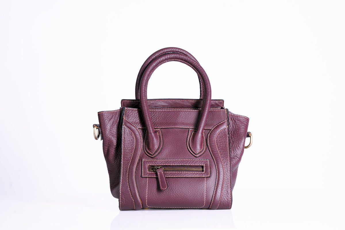 Boxy Patent Leather Shoulder Bag