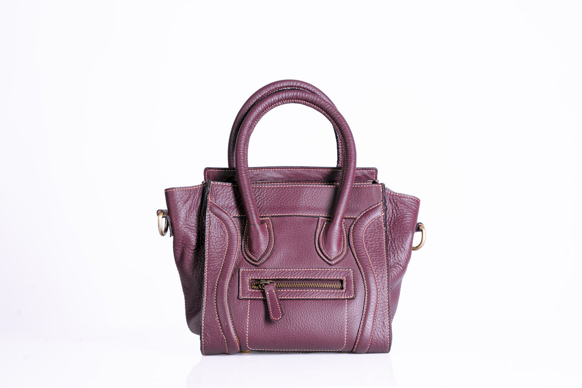 Boxy Patent Leather Shoulder Bag
