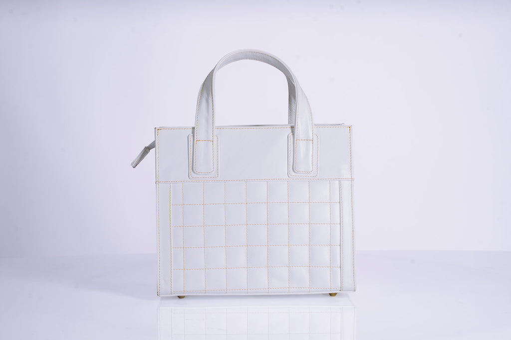 Quilted Square Structured Handbag