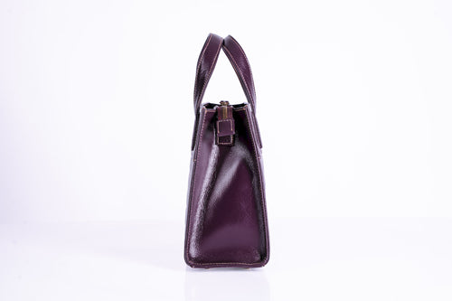 Boxy Patent Leather Shoulder Bag