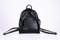 Woman's Black Leaher Bakpack