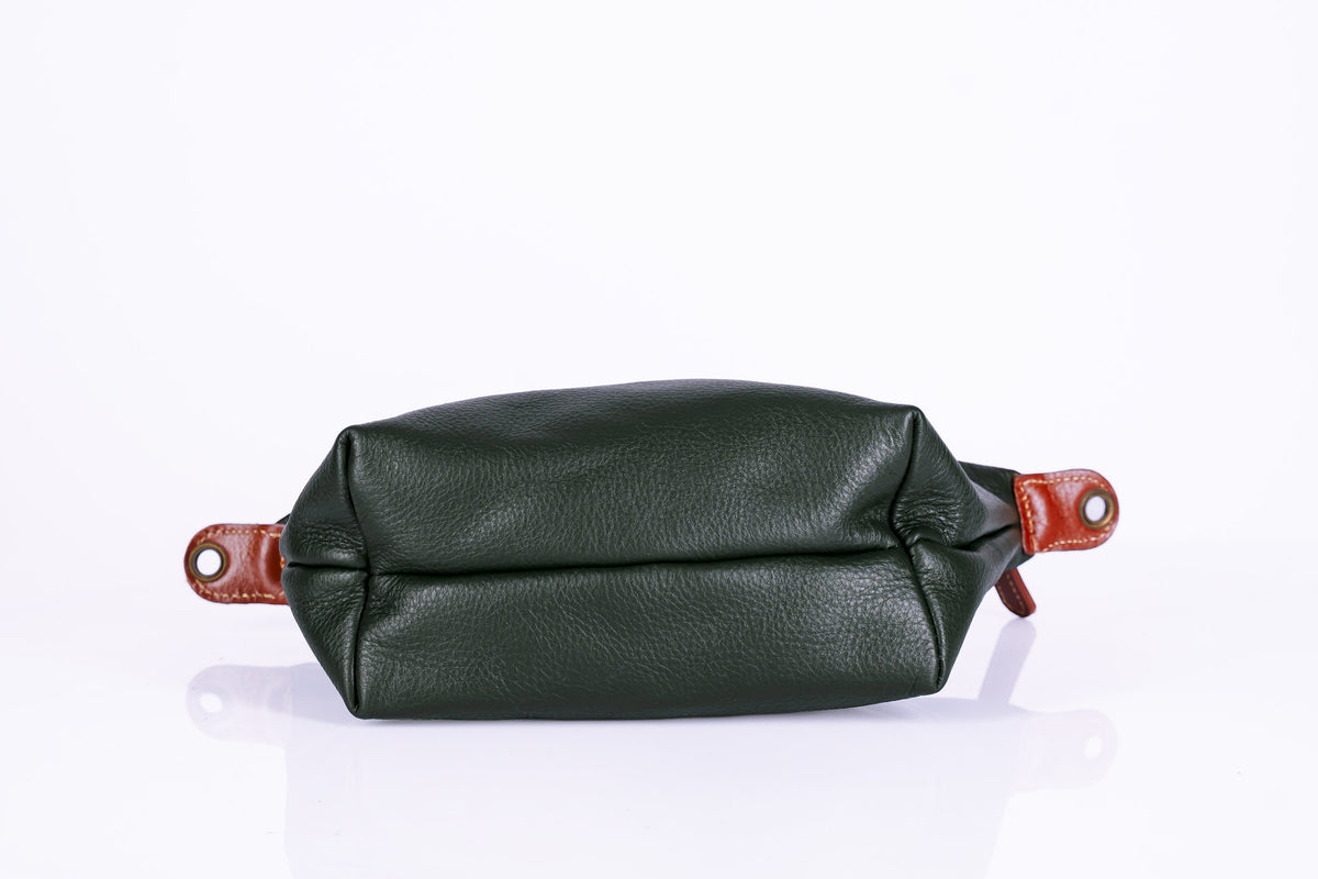 Small Two-Tone Leather Handbag