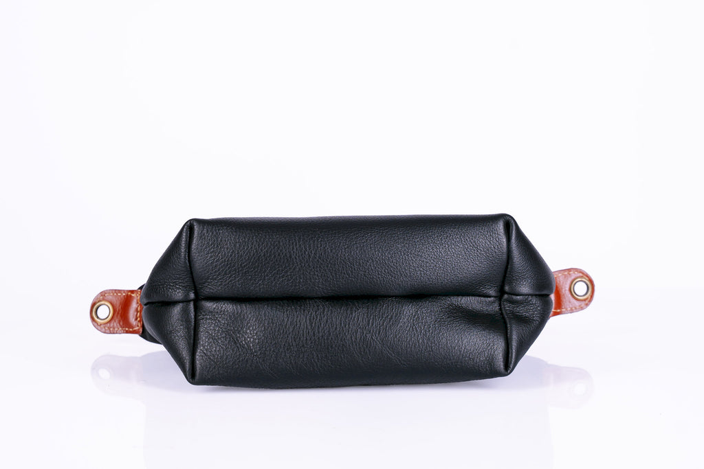 Small Two-Tone Leather Handbag