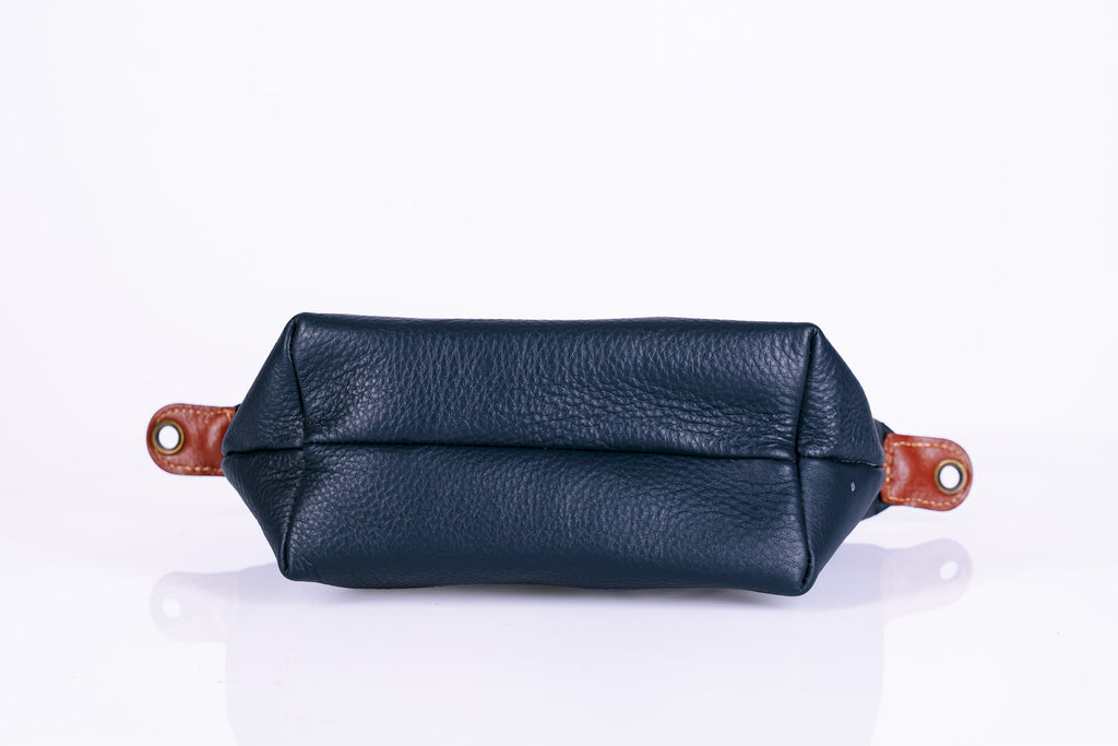 Small Two-Tone Leather Handbag