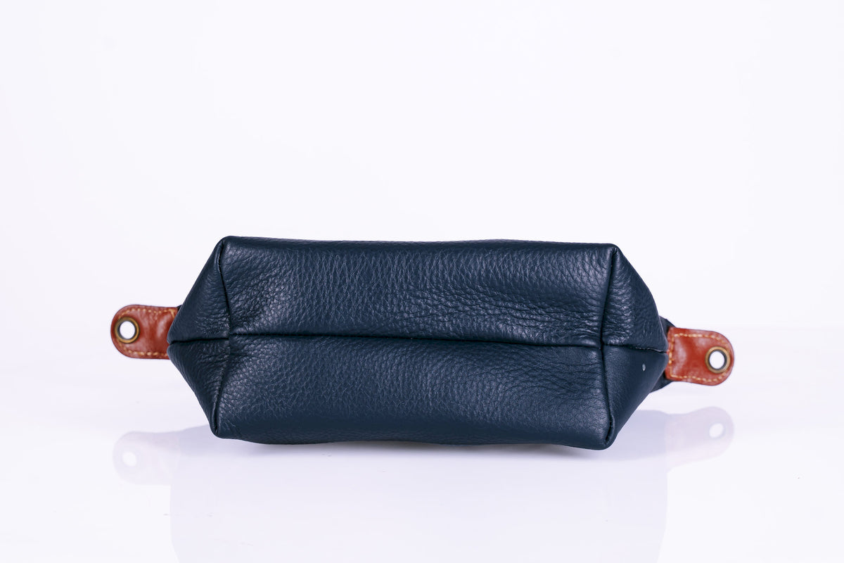 Small Two-Tone Leather Handbag