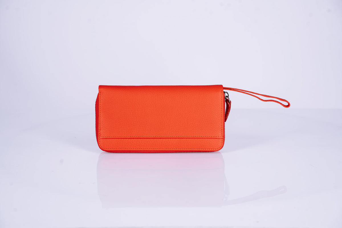 Tassled Leather Womans Zipped Wallet